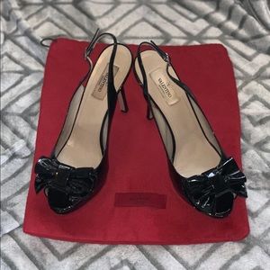 Valentino Garavani peep toe sling back heels